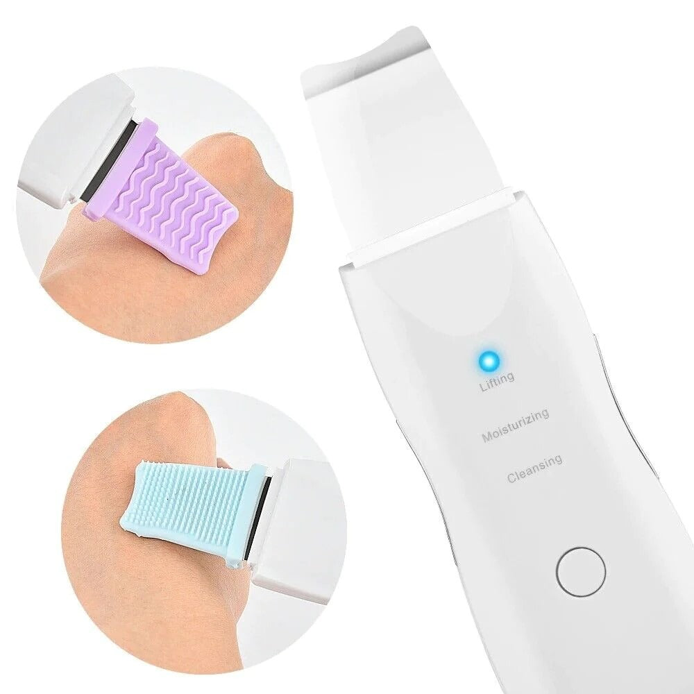 Rechargeable Ultrasonic Skin Scrubber – Deep Cleansing Facial Spatula