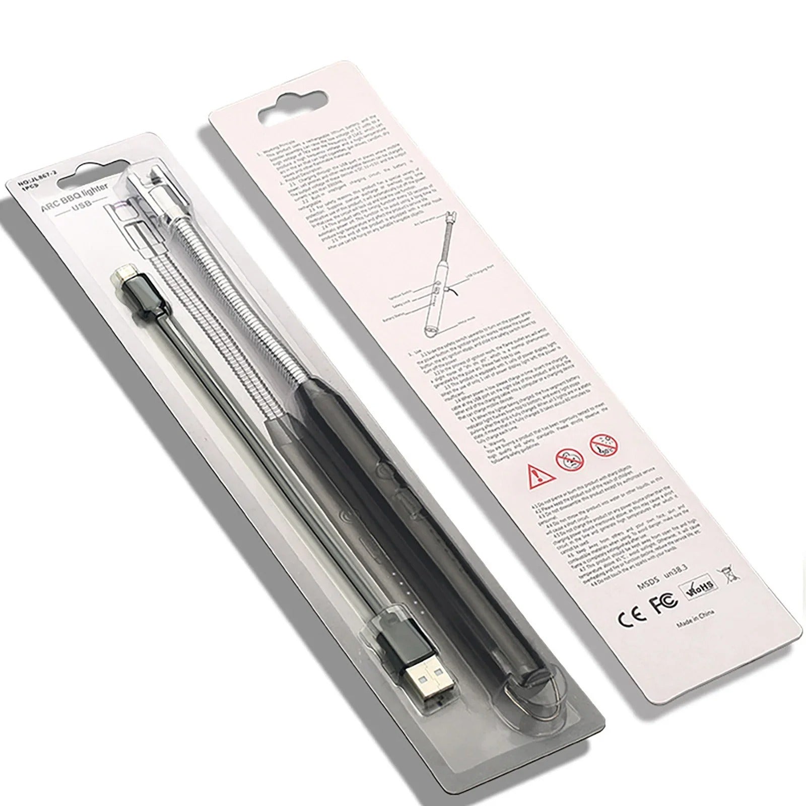 360° USB Rechargeable Electric Arc Lighter | Flexible Neck | Windproof Outdoor & Kitchen Lighter with Safety Lock