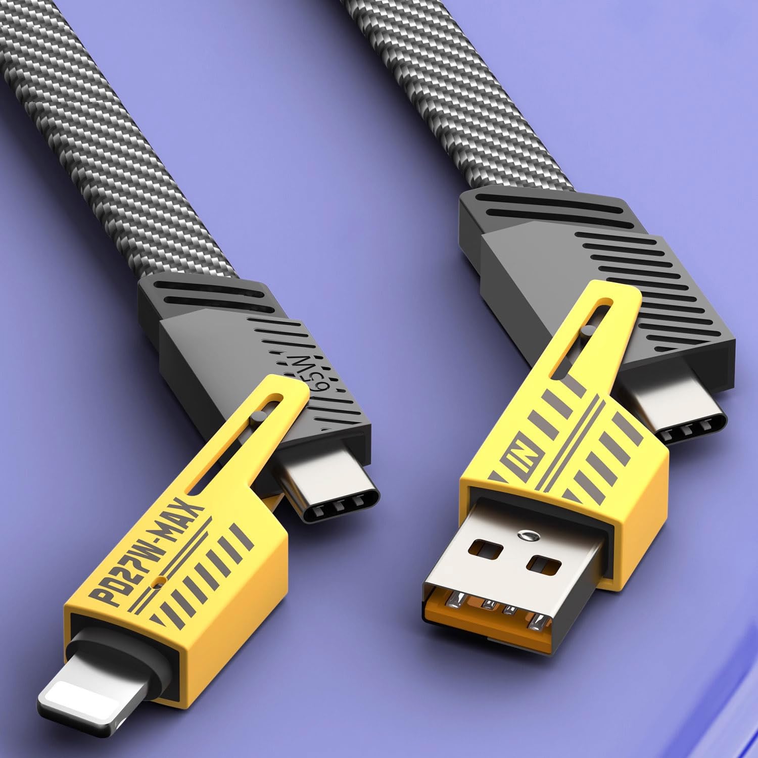 4-in-1 Multi USB Charging Cable – Fast PD Charger for iPhone, iPad, Samsung & MacBook
