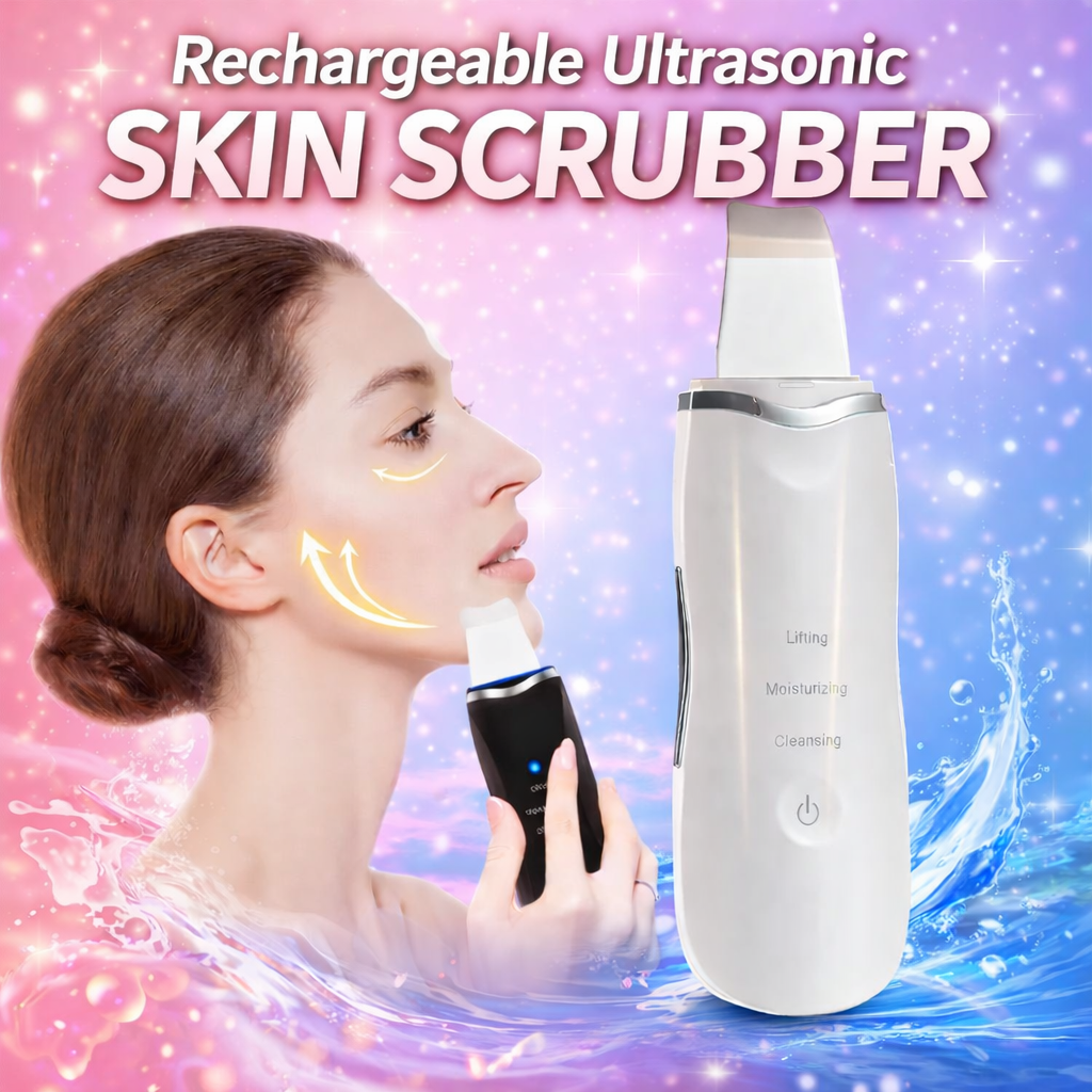 Rechargeable Ultrasonic Skin Scrubber – Deep Cleansing Facial Spatula