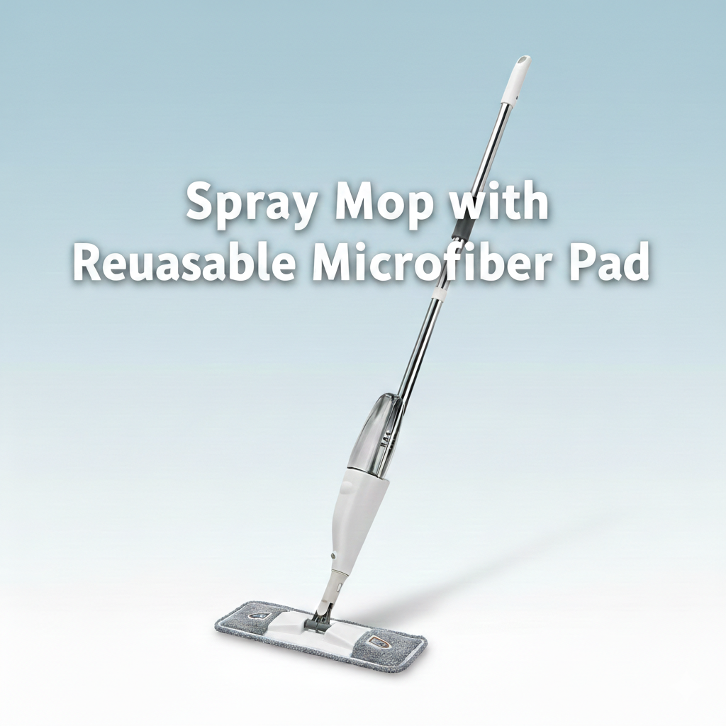 Water Spray Mop with Refillable Bottle | Microfiber Flat Spray Mop | 360° Multi-Surface Floor Cleaning Mop