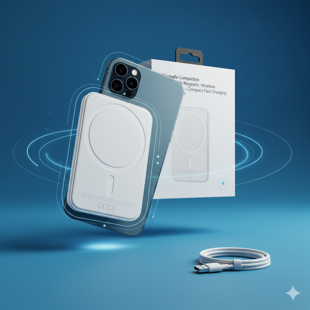MagSafe-Compatible 10,000mAh Magnetic Wireless Power Bank