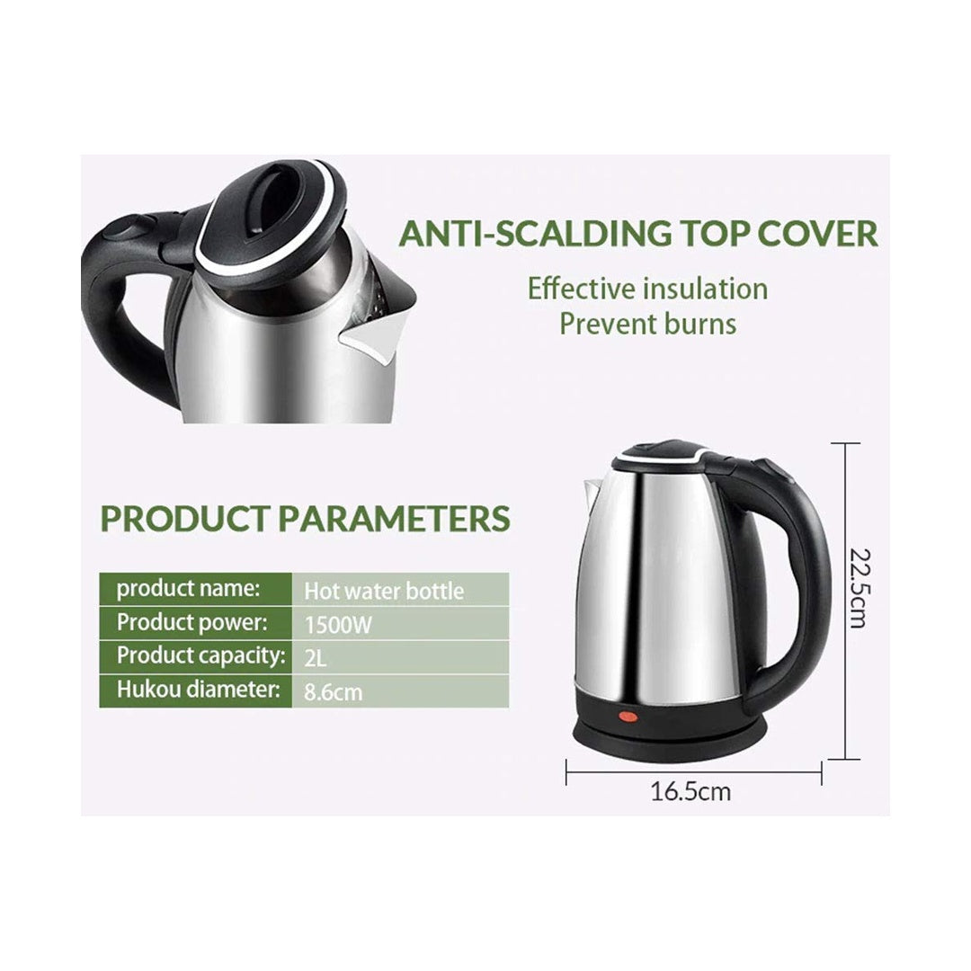 Premium Electric Kettle | Polished Body | Fast Boil | Automatic Shut-Off & Boil-Dry Protection